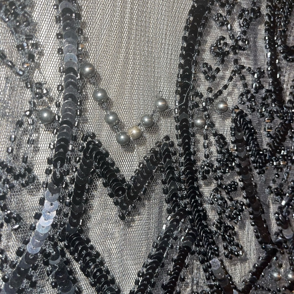 Venus sheer top with sequin and beading